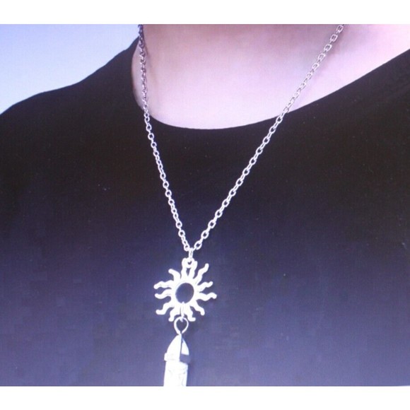 2 Healing Protecting Sun Moon Crystal Pendants Necklace Car Hanger Pendulum NWT - Picture 6 of 7